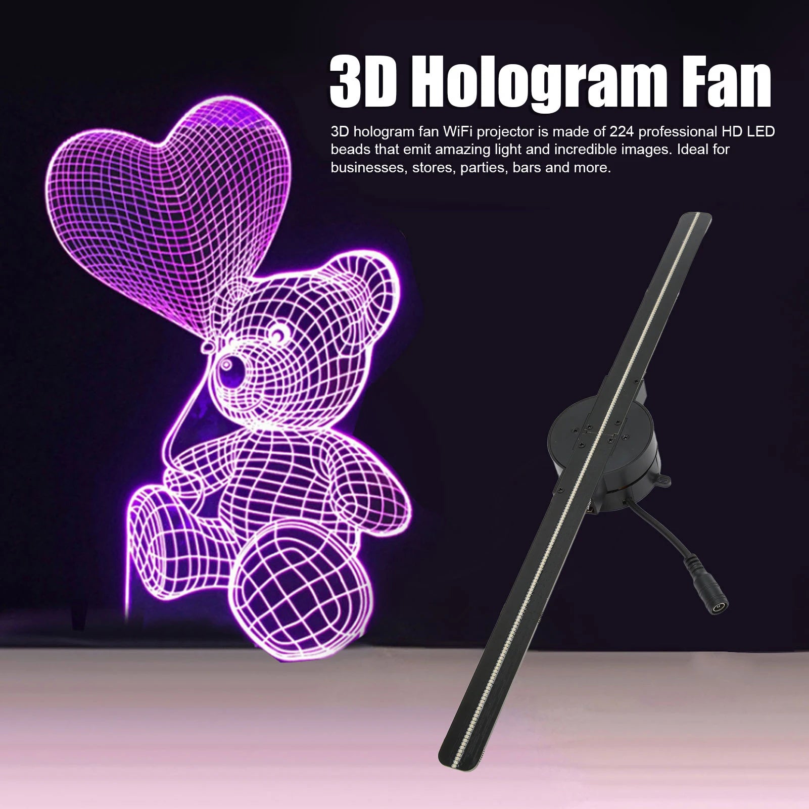 3D LED Hologram Fan 16.5"