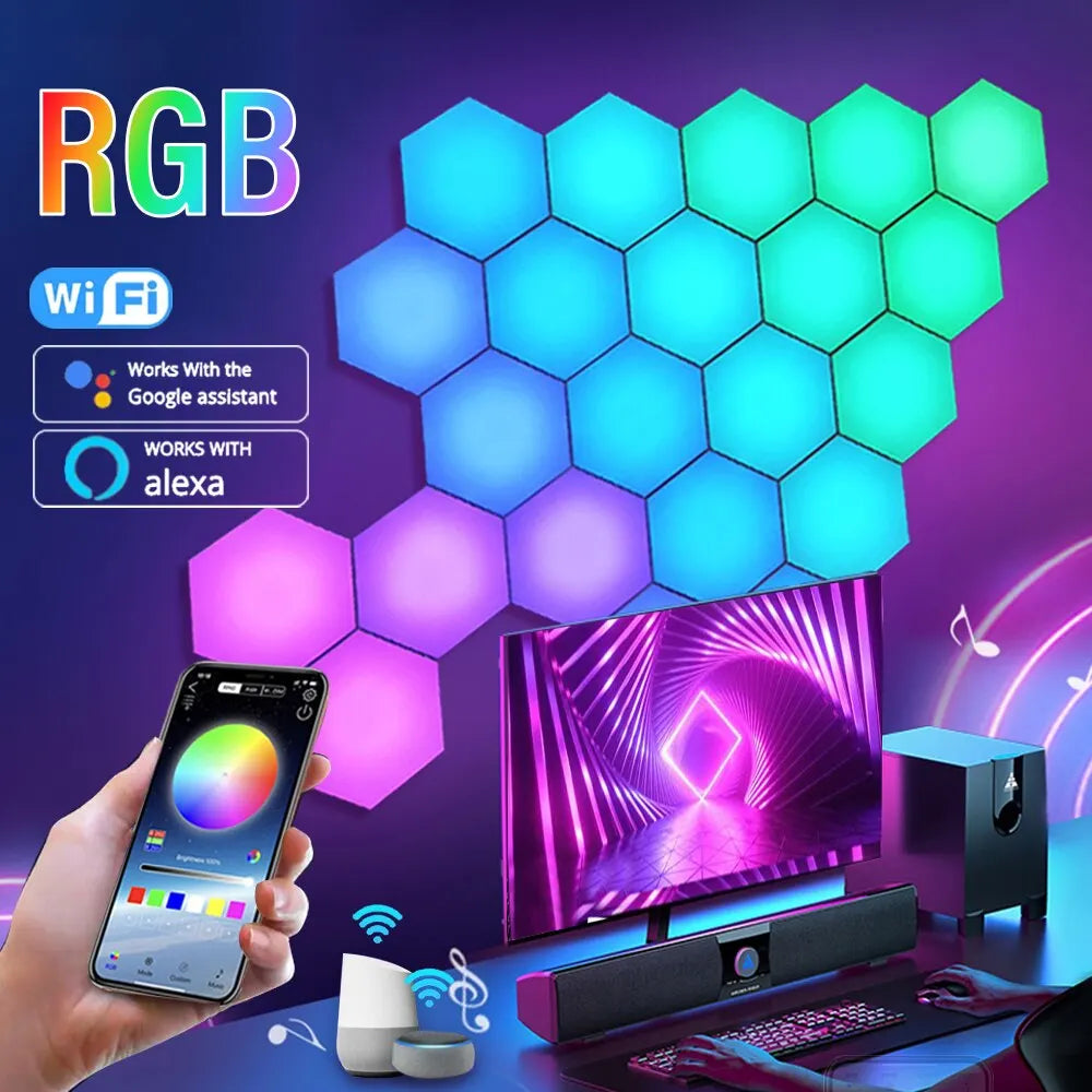Smart RGB Hex Panel Wall Lights